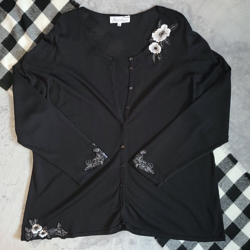 3X | Michel Antoni | Botanical Embroidery Cardigan